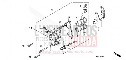 ETRIER DE FREIN AVANT CBF125M9 de 2009